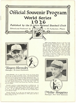 1926 Yankees vs Cardinals World Series Official Souvenir Program 